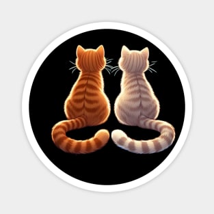 Cat Heart Design Tails Magnet